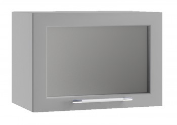 Кёльн ШВГС 500 Шкаф верхний горизонтальный со стеклом (Софт даймод/корпус Белый) в Белокурихе - belokuriha.mebel54.com | фото