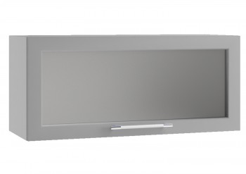Кёльн ШВГС 800 Шкаф верхний горизонтальный со стеклом (Софт даймонд/корпус Белый) в Белокурихе - belokuriha.mebel54.com | фото