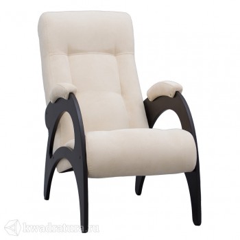 Кресло для отдыха Неаполь Модель 9 без лозы (Венге-эмаль/Ткань Ваниль Verona Vanilla) в Белокурихе - belokuriha.mebel54.com | фото