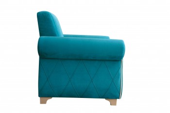 Кресло для отдыха "Порто" (велюр киви бирюза / микровельвет крем) в Белокурихе - belokuriha.mebel54.com | фото