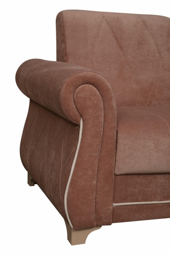 Кресло для отдыха "Порто" (велюр киви корица / микровельвет крем) в Белокурихе - belokuriha.mebel54.com | фото