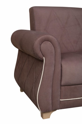 Кресло для отдыха "Порто" (велюр текстура лиловый / микровельвет крем)/осн. в Белокурихе - belokuriha.mebel54.com | фото