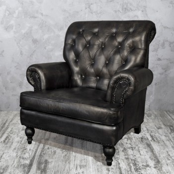 Кресло кожаное Лофт Аристократ в Белокурихе - belokuriha.mebel54.com | фото