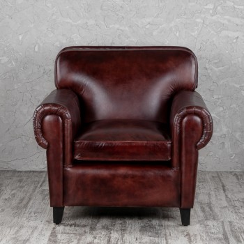 Кресло кожаное Элегант (Бордовый) в Белокурихе - belokuriha.mebel54.com | фото