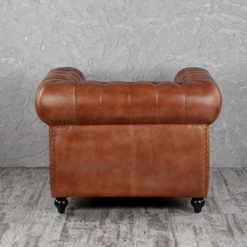 Кресло кожаное Лофт Честер (кожа) в Белокурихе - belokuriha.mebel54.com | фото