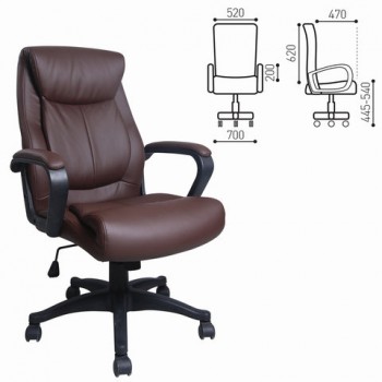 Кресло офисное BRABIX Enter EX-511 (коричневый) в Белокурихе - belokuriha.mebel54.com | фото