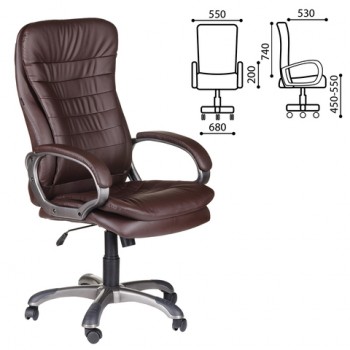 Кресло офисное BRABIX Omega EX-589 (коричневое) в Белокурихе - belokuriha.mebel54.com | фото