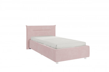 Кровать 0.9 Альба с основанием (Нежно-розовый велюр) в Белокурихе - belokuriha.mebel54.com | фото