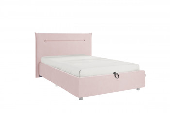 Кровать 1,2 Альба (Нежно-розовый велюр/под-мех) в Белокурихе - belokuriha.mebel54.com | фото