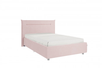 Кровать 1,2 Альба с основанием (Нежно-розовый велюр) в Белокурихе - belokuriha.mebel54.com | фото
