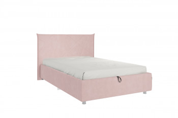 Кровать 1,2 Квест (Нежно-розовый велюр/под-мех) в Белокурихе - belokuriha.mebel54.com | фото