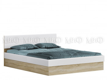 Кровать 1,4 спальня Фортуна (Дуб сонома/белый глянец) в Белокурихе - belokuriha.mebel54.com | фото