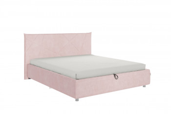 Кровать 1,6 Квест (Нежно-розовый велюр/под-мех) в Белокурихе - belokuriha.mebel54.com | фото