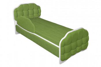 Кровать 160 Атлет 76 Зелёный (мягкий бортик) в Белокурихе - belokuriha.mebel54.com | фото
