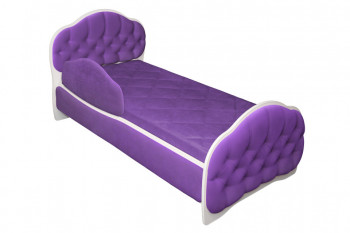 Кровать 160 Гармония 32 Фиолетовый (мягкий бортик) в Белокурихе - belokuriha.mebel54.com | фото