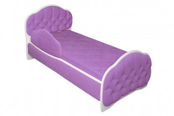 Кровать 160 Гармония 67 Светло-фиолетовый (мягкий бортик) в Белокурихе - belokuriha.mebel54.com | фото