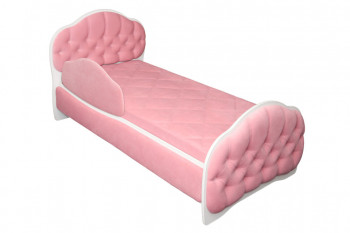Кровать 170 Гармония 36 Светло-розовый (мягкий бортик) в Белокурихе - belokuriha.mebel54.com | фото