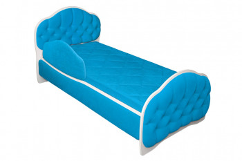 Кровать 170 Гармония 84 Ярко-голубой (мягкий бортик) в Белокурихе - belokuriha.mebel54.com | фото