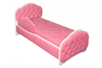 Кровать 170 Гармония 89 Розовый (мягкий бортик) в Белокурихе - belokuriha.mebel54.com | фото