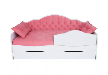 Кровать 180 серии Иллюзия Лайт 1 ящик 89 Розовый (подушки) в Белокурихе - belokuriha.mebel54.com | фото