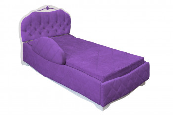 Кровать 190 Гармония Lux 32 Фиолетовый (мягкий бортик) в Белокурихе - belokuriha.mebel54.com | фото