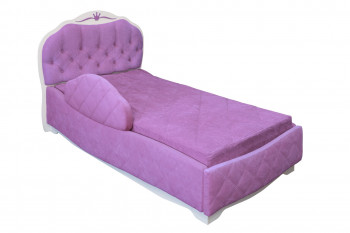 Кровать 190 Гармония Lux 67 Светло-фиолетовый (мягкий бортик) в Белокурихе - belokuriha.mebel54.com | фото