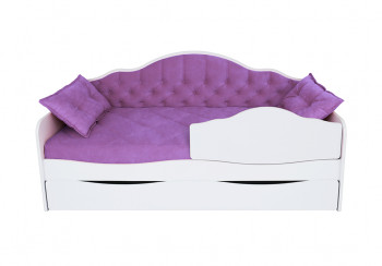 Кровать 190 серии Иллюзия Лайт 1 ящик 32 Фиолетовый (подушки) в Белокурихе - belokuriha.mebel54.com | фото