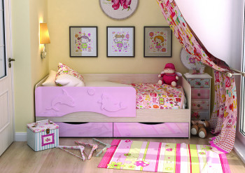 Кровать Алиса КР-812 1,6 Белфорд/Розовый металлик в Белокурихе - belokuriha.mebel54.com | фото