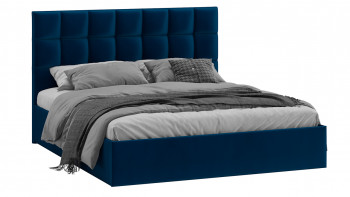 Кровать без ПМ «Эмбер» Велюр Confetti/Blue в Белокурихе - belokuriha.mebel54.com | фото