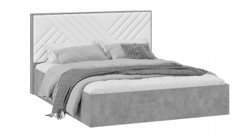 Кровать без ПМ «Хилтон» Тип 1 Ателье светлый/Белый в Белокурихе - belokuriha.mebel54.com | фото