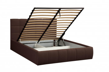 Кровать "Диана" ш. 1600 (Н=1010мм) (жаккард шоколад) в Белокурихе - belokuriha.mebel54.com | фото