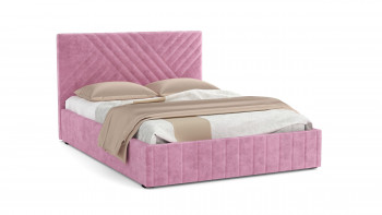 Кровать Гамма ш. 1400 (без основания для хранения) (велюр тенерифе розовый) в Белокурихе - belokuriha.mebel54.com | фото
