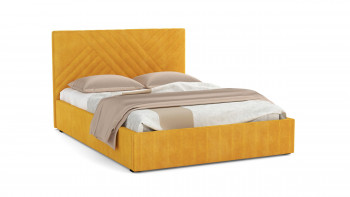 Кровать Гамма ш. 1400 (с основанием для хранения) (велюр тенерифе куркума) в Белокурихе - belokuriha.mebel54.com | фото