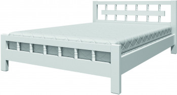 Кровать Натали-5 из массива сосны 900*2000 Белый античный в Белокурихе - belokuriha.mebel54.com | фото