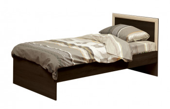 Кровать одинарная 21.55 (шир. 900) с настилом (венге/профиль дуб линдберг)/осн. в Белокурихе - belokuriha.mebel54.com | фото