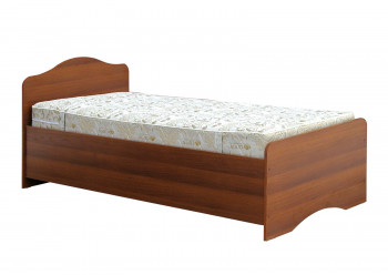 Кровать одинарная 900-1 без матраса (круглые спинки) Орех Таволато в Белокурихе - belokuriha.mebel54.com | фото