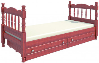 Кровать одинарная Аленка из массива сосны 800*1890 Орех в Белокурихе - belokuriha.mebel54.com | фото