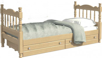 Кровать одинарная Аленка из массива сосны 800*1890 Сосна в Белокурихе - belokuriha.mebel54.com | фото