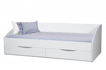 Кровать одинарная "Фея - 3" (симметричная) New/(белый / белый / ДВПО: белый) в Белокурихе - belokuriha.mebel54.com | фото