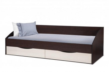 Кровать одинарная "Фея - 3" (симметричная) New (венге / вудлайн кремовый / ДВПО: белый) в Белокурихе - belokuriha.mebel54.com | фото