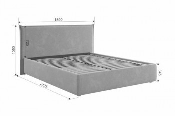 Кровать с подъемным механизмом Лада 160х200 см (графит (велюр)) в Белокурихе - belokuriha.mebel54.com | фото