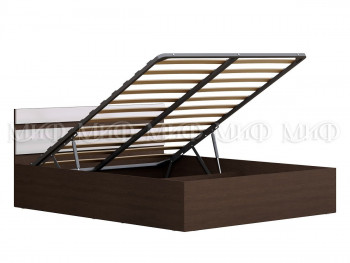 Кровать с подъемным механизмом Нэнси 1,4м (Венге/белый глянец) в Белокурихе - belokuriha.mebel54.com | фото