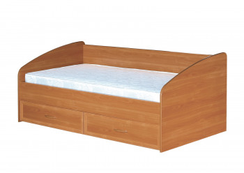Кровать с ящиками с задней спинкой 900-1 без матраса Вишня Оксфорд в Белокурихе - belokuriha.mebel54.com | фото