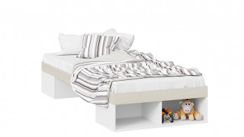 Кровать «Сканди»  Дуб Гарден/Белый в Белокурихе - belokuriha.mebel54.com | фото