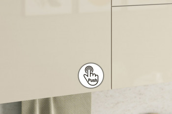 Кухонный гарнитур "Бостон 1.8" белый/крем глянец/дуб скальный глянец в Белокурихе - belokuriha.mebel54.com | фото