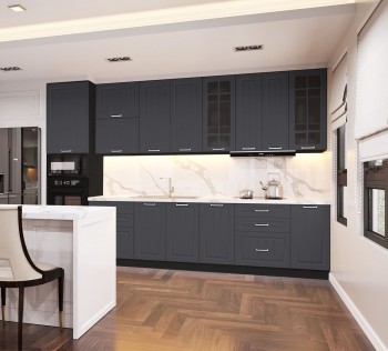 Кухонный гарнитур 1,8м Луксор высокие модули (Клен серый/корпус венге) в Белокурихе - belokuriha.mebel54.com | фото