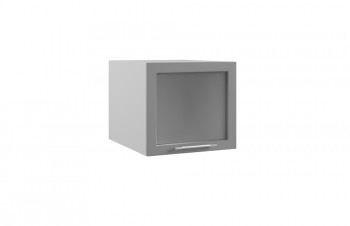 Квадро ГВПГС 500 шкаф верхний горизонтальный глубокий со стеклом высокий (Нарцисс/корпус Серый) в Белокурихе - belokuriha.mebel54.com | фото