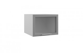 Квадро ГВПГС 600 шкаф верхний горизонтальный глубокий со стеклом высокий (Нарцисс/корпус Серый) в Белокурихе - belokuriha.mebel54.com | фото