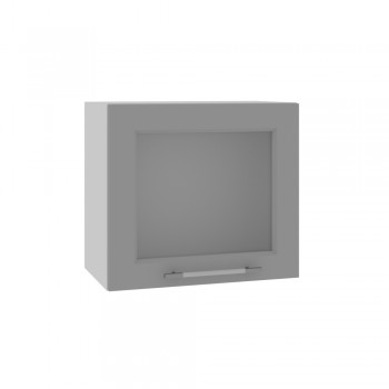Квадро ВПГС 500 шкаф верхний горизонтальный со стеклом высокий (Нарцисс/корпус Серый) в Белокурихе - belokuriha.mebel54.com | фото
