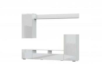 Мебель для гостиной МГС 4 (Белый/Белый глянец) в Белокурихе - belokuriha.mebel54.com | фото